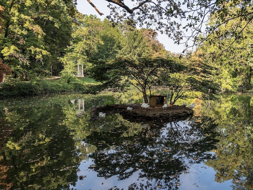 The lake at the idyllic Monza Park, surrounding the Royal Villa of Monza